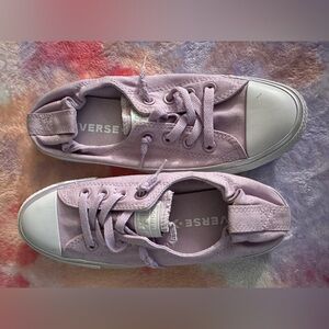 Converse Pink Canvas Sneakers with Rubber Toe Cap